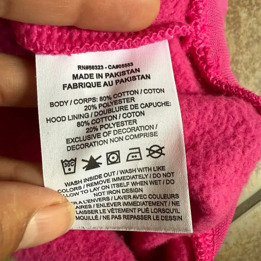 Nike Pink Embroidered Middle Swoosh Pullover Hoodie Sweater‎ Unisex Size Medium